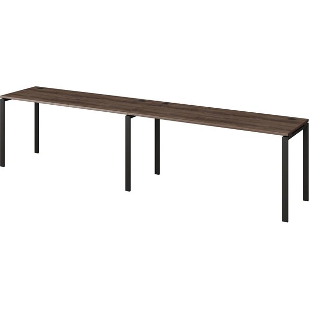 Бенч линейный на 2 рабочих места АМБЛ-004.60 дуб апрель/Антрацит 3200x600x760 Арго-М - Вид 1