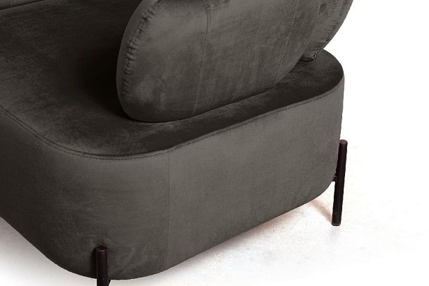 Кресло Dandy, бархат matte 80 серый - Вид 5