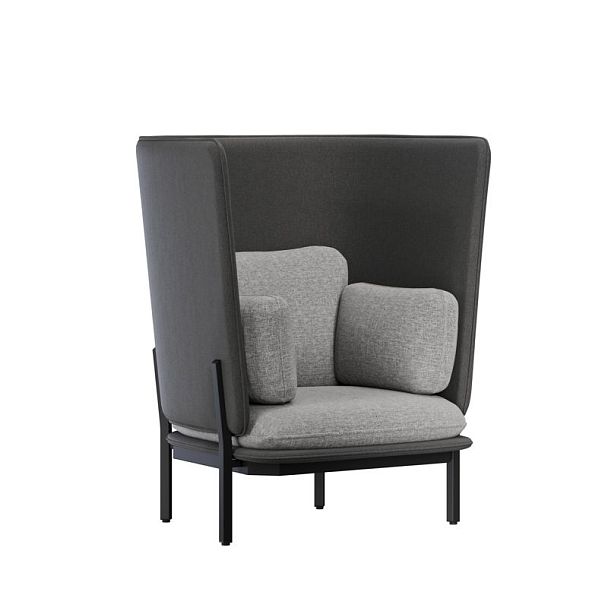 Stato Диван одноместный с высокой спинкой STA-01 Сан 08/Сан 13/Металл Черный 1070*900*1200 - Вид 1