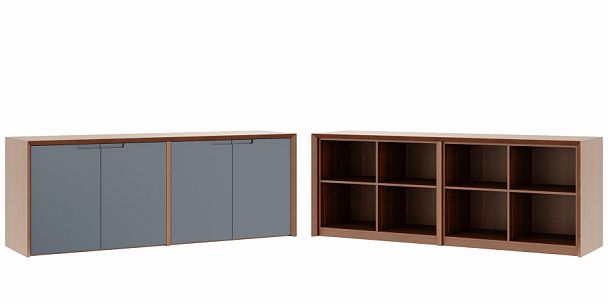 Креденция 4 двери Concept 210x50x76 дуб капучино - Вид 1