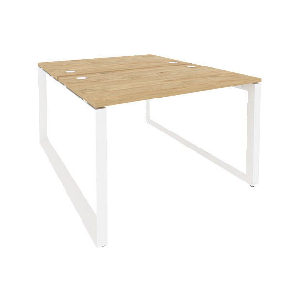 Onix Рабочая станция на О-образном м/к O.MO-D.RS-2.2.7 Тиквуд светлый/Белый металл 1180*1475*750 - Вид 1