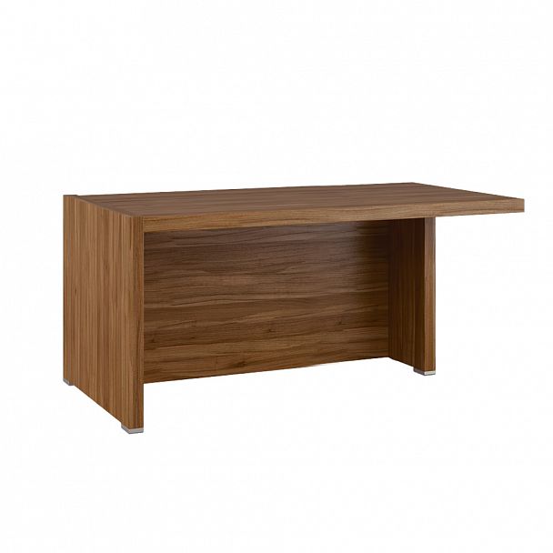 Стол письменный с асимметричными опорами, правый Solid 160x88x75 орех - Вид 1