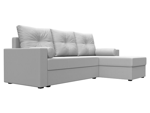 Диван угловой Верона Лайт угол правый (полностью экокожа белая) - Вид 3