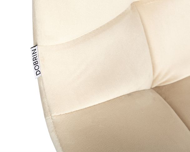 Стул барный DOBRIN NICOLE (черные матовые ножки, кремовый велюр (108-113)) - Вид 7