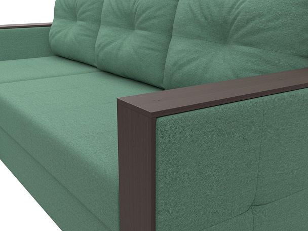 Диван угловой Валенсия Лайт левый угол Рогожка зеленый - Вид 4