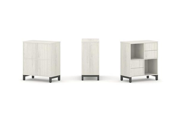 Стайл Проджект Набор стеллажа 1 сторон., 2 яр. SN.NS-221 Дуб Наварра/Металл Антрацит 754*400*881 - Вид 1