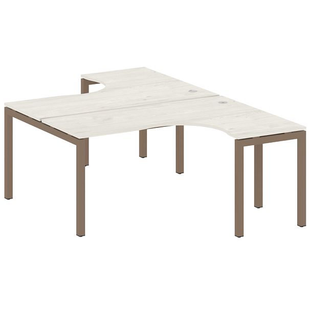 Metal System Quattro Р. ст. криволинейная на П-образном м/к 50БП.РАС-СА-2.4 Дуб наварра/Мокко металл 1600*2435*750 - Вид 1