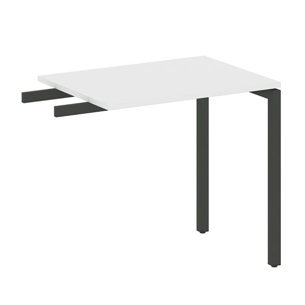Metal System Quattro Приставной элемент на П-образном м/к 40БП.ПР-2 Белый/Антрацит металл 800*600*750 - Вид 1