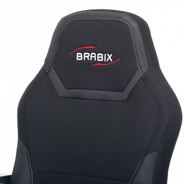 Кресло компьютерное BRABIX "Alpha GM-018", ткань/экокожа, черное, 532636, GM-018_532636 - Вид 7
