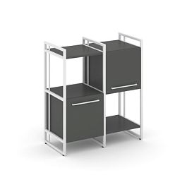 Rift Шкаф комбинированый RF.NS-005 Антрацит/Металл Белый 820*396*924 - Фото предпросмотра