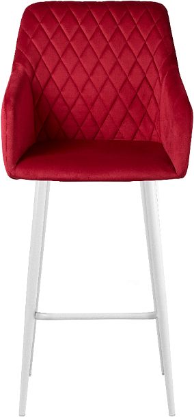 Барное поворотное кресло Барли К, Confetti bordo/белый - Вид 3