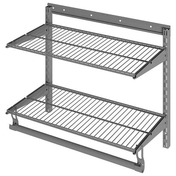 Гардеробная система BASIC G60S, 530х640х350 мм, 2 полки, 1 штанга, графит, S70299913415 - Вид 2