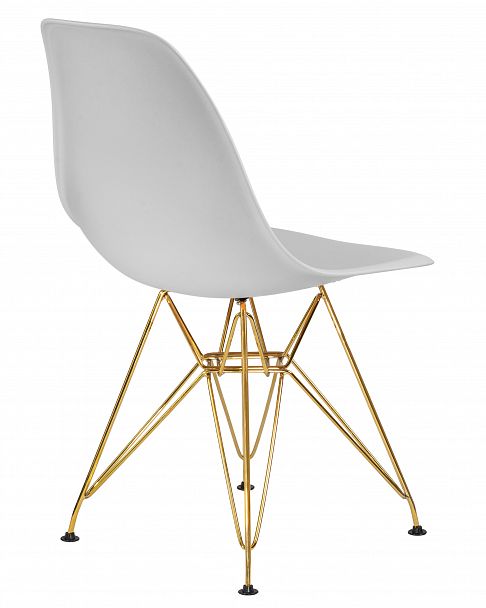 Стул обеденный DOBRIN DSR (ножки золотые, цвет светло-серый (GR-01)) - Вид 4