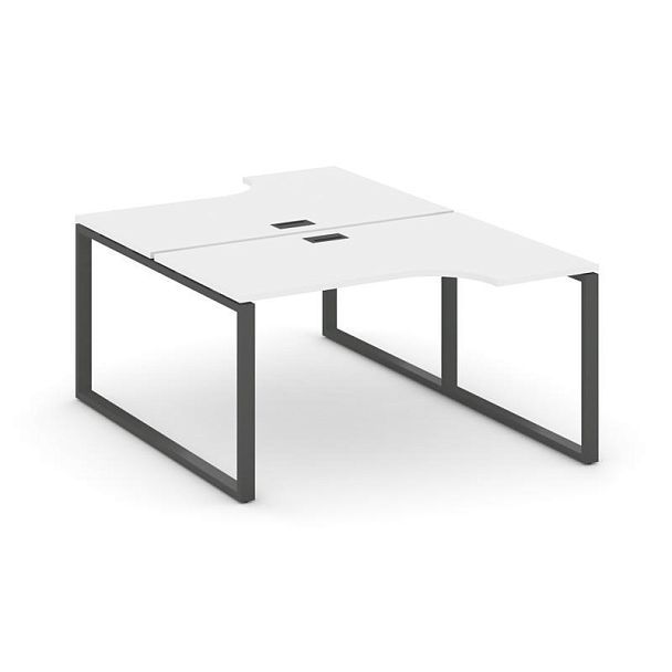 Стайл Проджект Рабочая станция эргоном. SN-6O.DRPA-001 Белый/Металл Антрацит 1380*1232/1992*750 - Вид 1