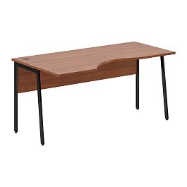 Стол прямой СА-1P(L) Орех Французский/Черный 1600х900х755 IMAGO PLUS - Фото предпросмотра