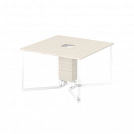 Стол для переговоров на 4 человека квадратный "Компьютерные столы"  ПК-ФРМ-СТГ120Х120-В2-30 дуб альпийский - Фото предпросмотра