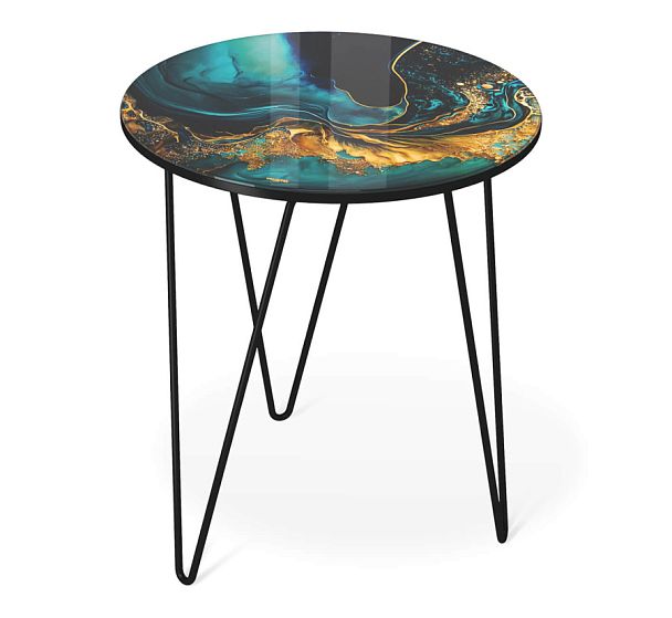 Столик журнальный Sheffilton SHT-CT27 королевский синий/черный муар - Вид 1