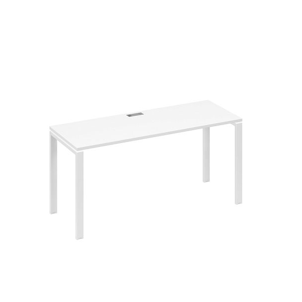 Стол письменный на металлокаркасе UNO A4 А4 Б1 005 БП белый премиум / металлокаркас белый - Вид 1