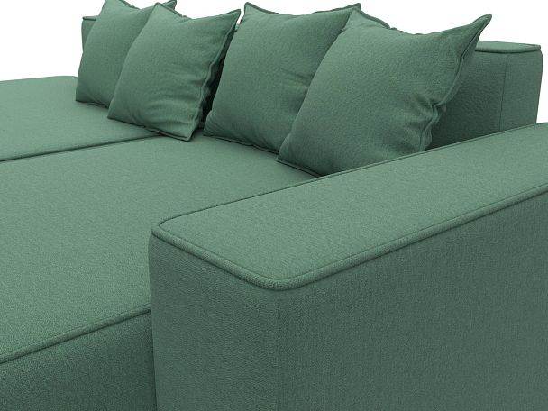 Диван угловой Лига-079 угол правый Рогожка зеленый - Вид 4