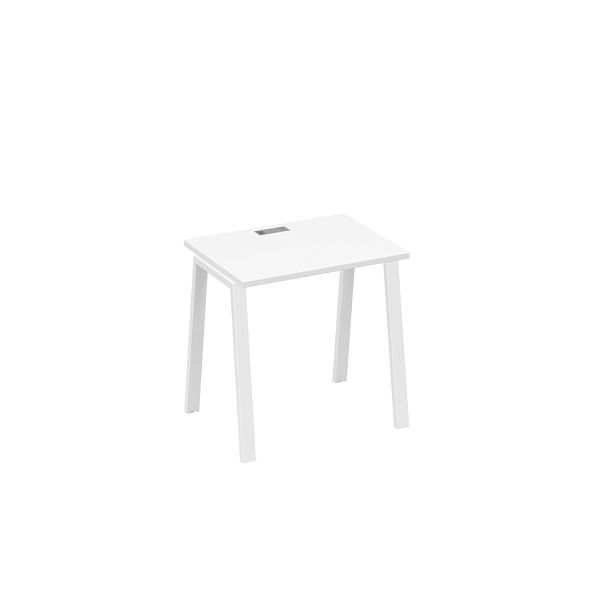 Стол письменный на металлокаркасе TRE A4 А4 Б3 001 БП белый премиум / металлокаркас белый - Вид 1