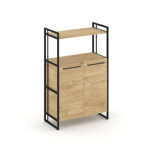 Rift Шкаф 3 ниши широкий RF.SS-32 Тиквуд Светлый/Металл Черный 798*396*1286 - Вид 1