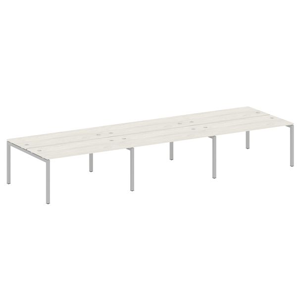 Metal System Quattro Р. ст. на 6 раб. места на П-образном м/к 50БП.СМ-6.4 Дуб наварра/Серый металл 4800*1475*750 - Вид 1