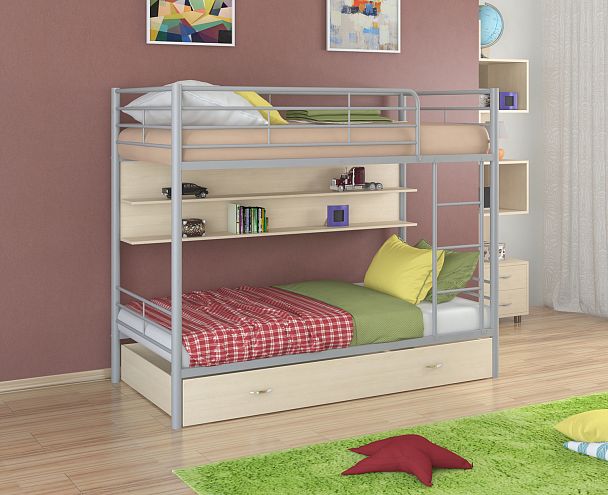 Двухъярусная кровать "Севилья-3ПЯ" серый - Вид 1
