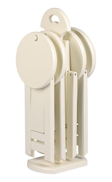 Комплект складных деревянных табуретов Вилл Слоновая кость - Вид 1