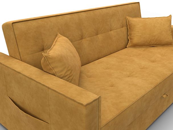 Диван прямой Лига-104 (160) Велюр желтый - Вид 4