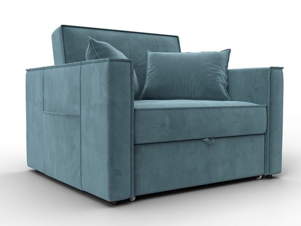 Кресло-кровать Лига-104 (80) Велюр бирюзовый - Вид 1
