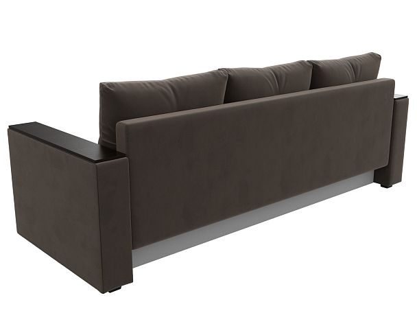 Диван прямой Атланта Лайт без стола (полностью велюр коричневый) - Вид 6
