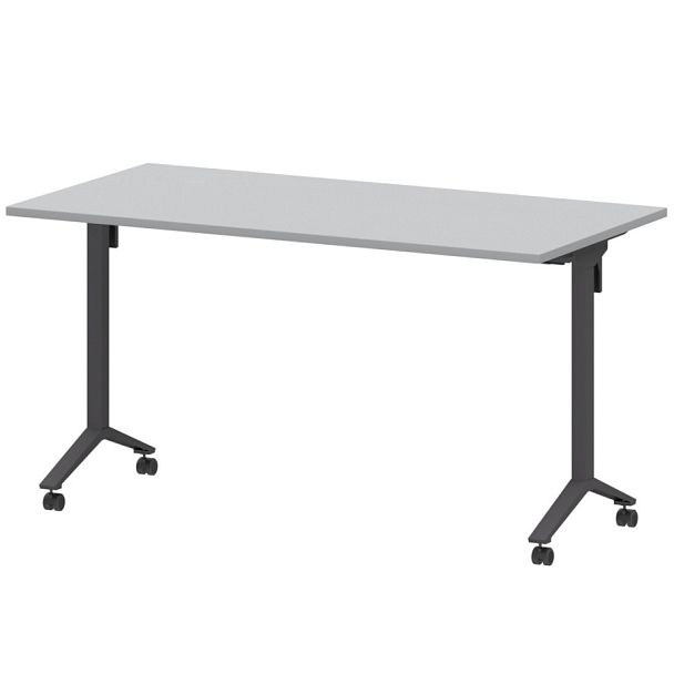Стол мобильный складной МБ22-140.70 Серый/Антрацит 1400x700x750 Моби - Вид 1