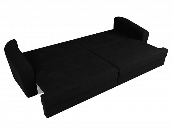 Прямой диван Милтон (полностью микровельвет черный) - Вид 7