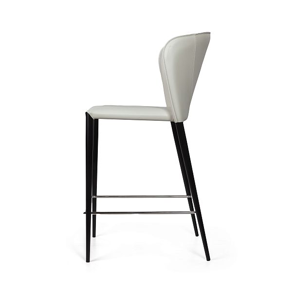 Стул полубарный Albert, кожа белый - Вид 4