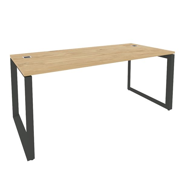 Onix Direct Стол рабочий руководителя на О-образном м/к O.MO-SRR-5.8 Тиквуд светлый/Антрацит металл 1780*800*750 - Вид 1