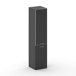 Cross Шкаф узкий высокий CRU.SU-101 (R) black Базальт UM/Черный UM/ЛакобельЧерный 450*460*2000 - Фото предпросмотра