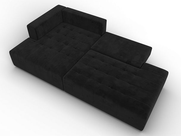 Диван угловой Лига-103 НПБ угол левый Велюр черный - Вид 8