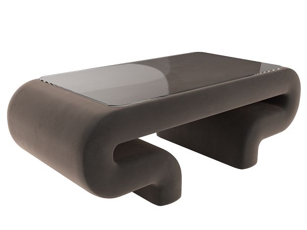 Стол Волна (полностью велюр коричневый) - Вид 4