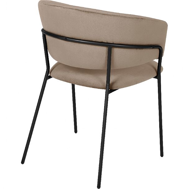 Комплект кухонных стульев Даксон латте велюр/черный, 2 шт. - Вид 4