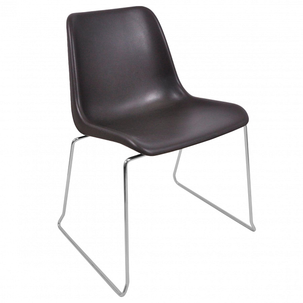 Стул Vicenza (пруток), каркас Хром, коричневый, РП+ИК, стопируемый - Вид 1