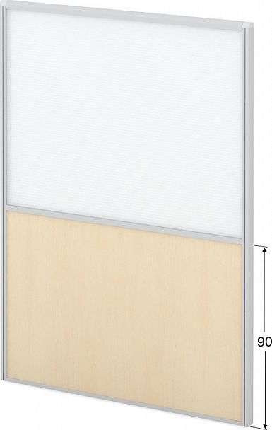 Модуль комбинированный "Мобильные офисные перегородки «Логика»" ПК-ЛГ-МДК200х150/90П/Д-В1-559 клен - Вид 1