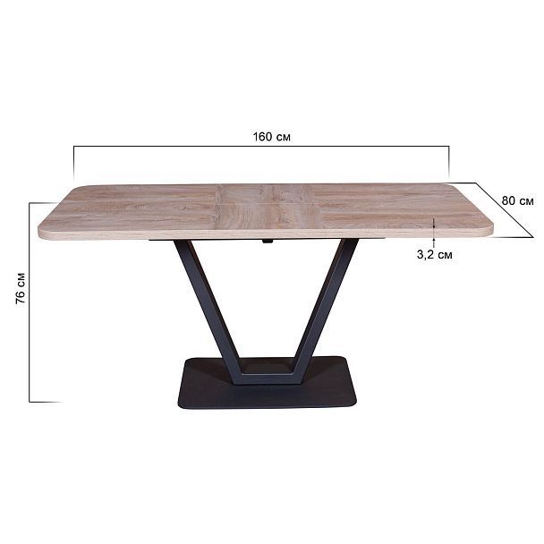 Стол Forward раздвижной (120+40) дуб эндгрейн - Вид 9