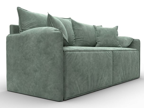 Диван прямой модульный Лига-106 Велюр зеленый - Вид 3