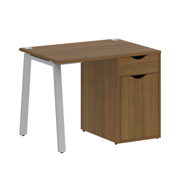 Home Office Стол письменный VR.SP-3-98.1.A Орех/Серый металл 980*720*750 - Вид 1