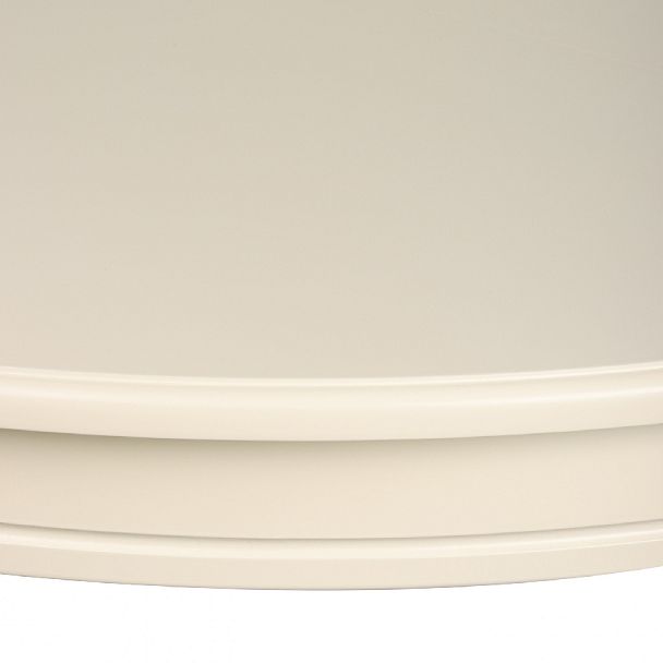 Обеденная группа стол Элат D90(130)х90х76 Слоновая кость и 4 стула Камир Слоновая кость/Бирюзовый жаккард - Вид 5