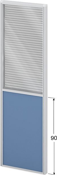 Модуль комбинированный "Мобильные офисные перегородки «Логика»"  ПК-ЛГ-МДК200х60/90Ж/Д-В1-305 серый - Вид 1