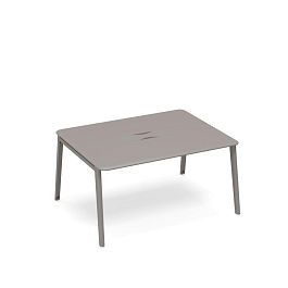 Стол для переговоров с кабель-каналом METAL Time metal ТМ М1 155 мокко премиум - Фото предпросмотра