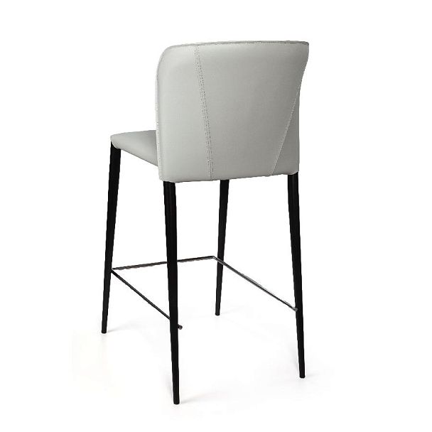 Стул полубарный Albert, кожа белый - Вид 5