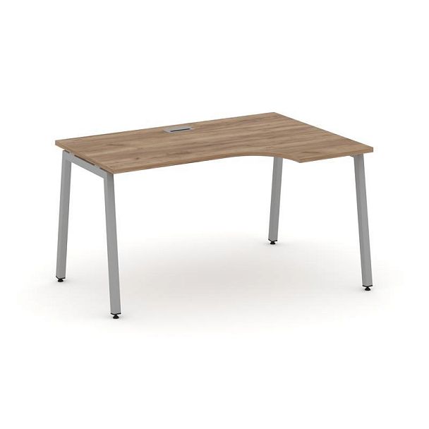 Стайл Проджект Стол рабочий эргоном. SN-4A.SPA-011(R) Дуб Табак/Металл Серый 1380*700/980*750 - Вид 1