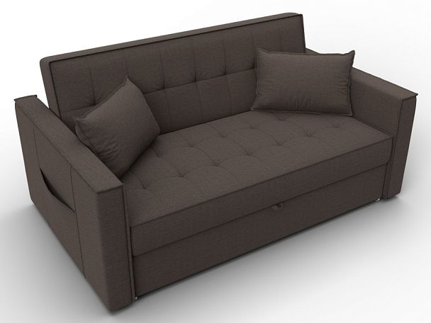 Диван прямой Лига-104 (140) Рогожка коричневый - Вид 6